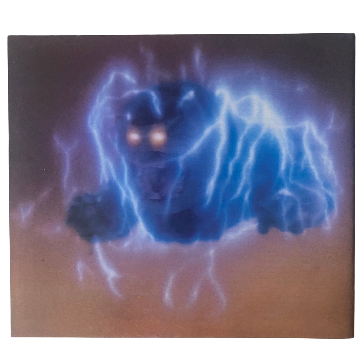 Illustration from Cinefex Magazine November 1989 No. 40 showcasing a ghostly figure surrounded by blue electrical energy, related to Ghostbusters II.