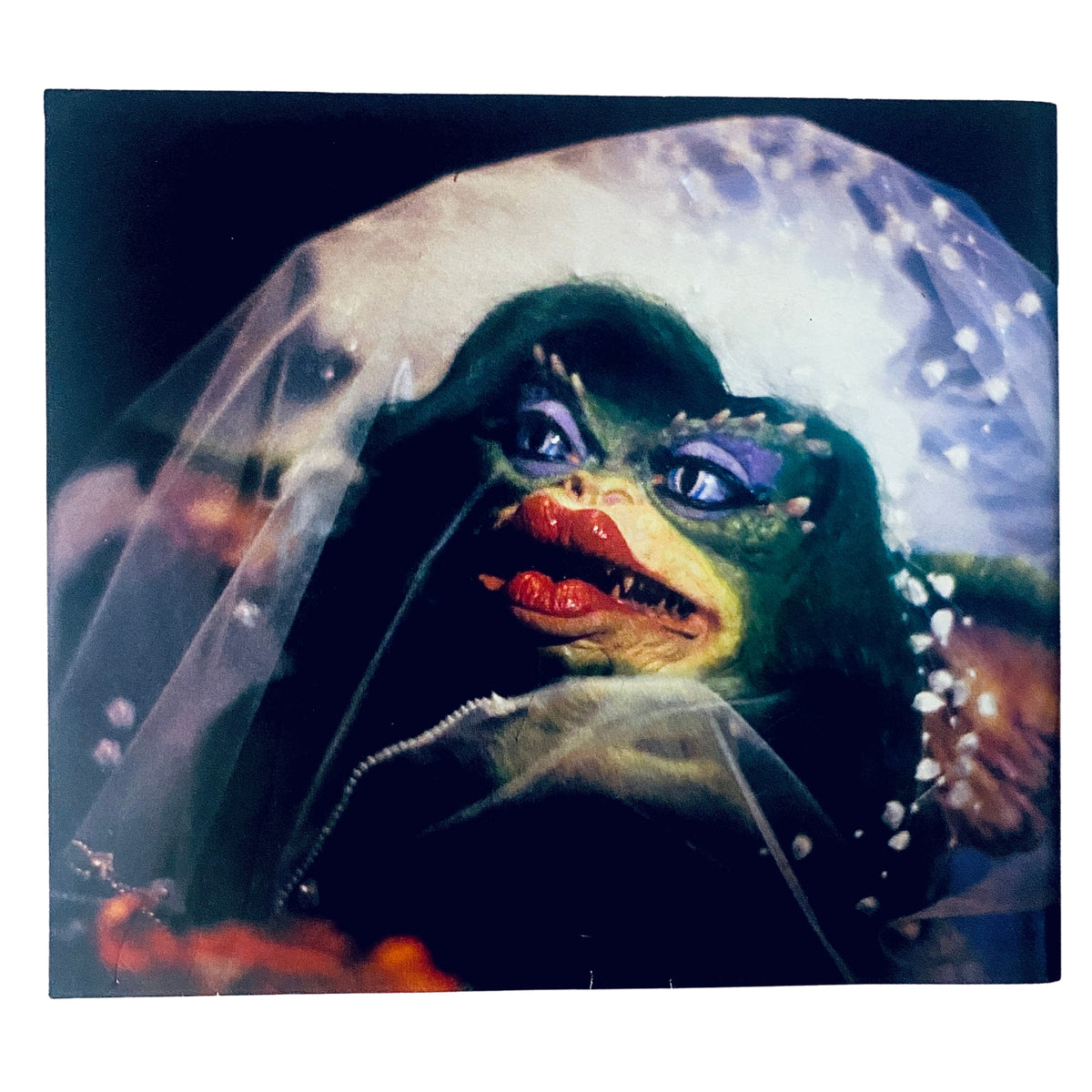 Image of a mischievous female gremlin from 'Gremlins 2' featured in Cinefex Magazine May 1991 No. 46, showcasing innovative visual effects in classic films.