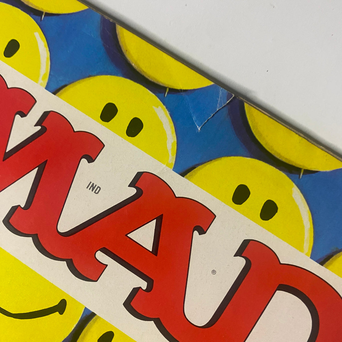 Close-up of the iconic 'MAD' logo from the cover of Mad Magazine April 1972 No. 150, showcasing the magazine's signature style.