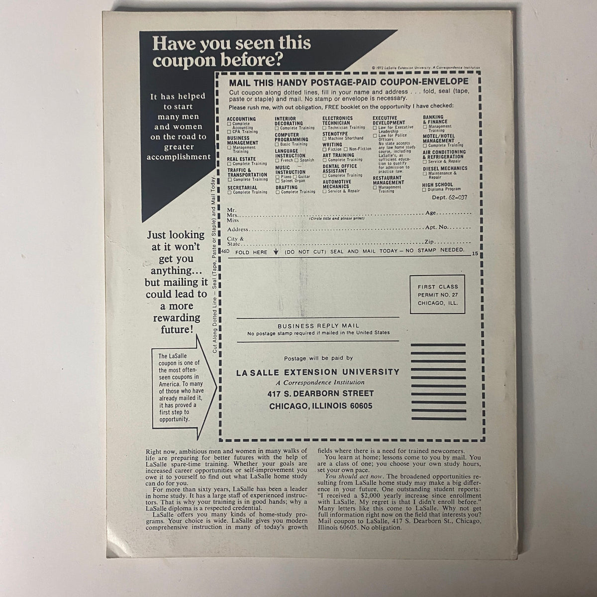 Back cover of Planet of the Apes January 1975, Issue No. 4, showing a coupon advertisement, emphasizing promotional material associated with the comic.