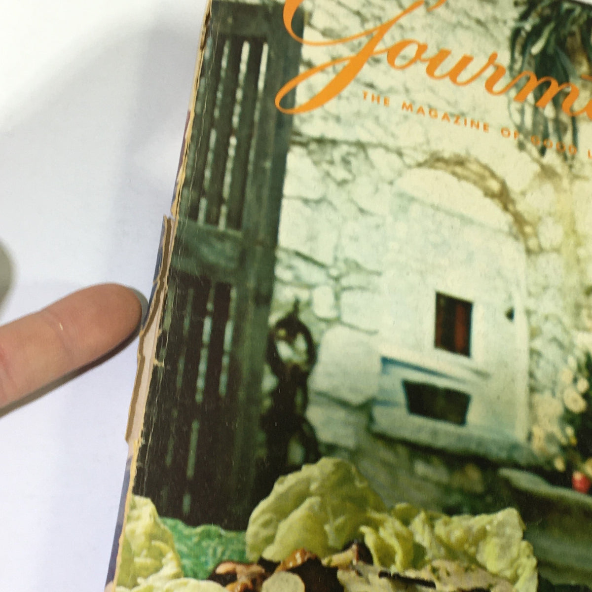 Cover of VTG Gourmet Magazine, March 1968 issue titled 'Corsica: Isle of Contrasts' showing a rustic scene with culinary elements.