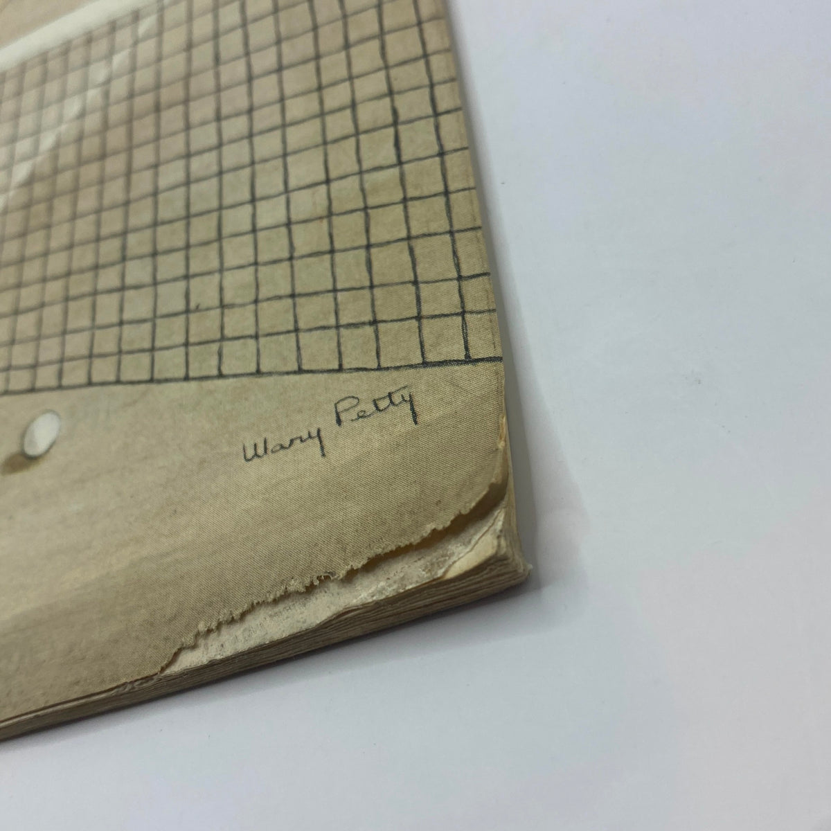 Detailed view of the Mary Petty signature on the cover of The New Yorker Complete Magazine August 16, 1941, showcasing the artist's identification.
