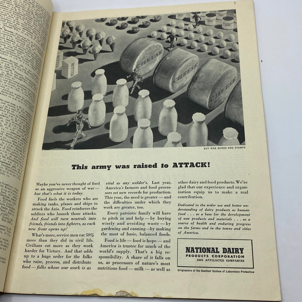 An ad page in The New Yorker Complete Magazine June 12, 1943 promoting the National Dairy Products Corporation.