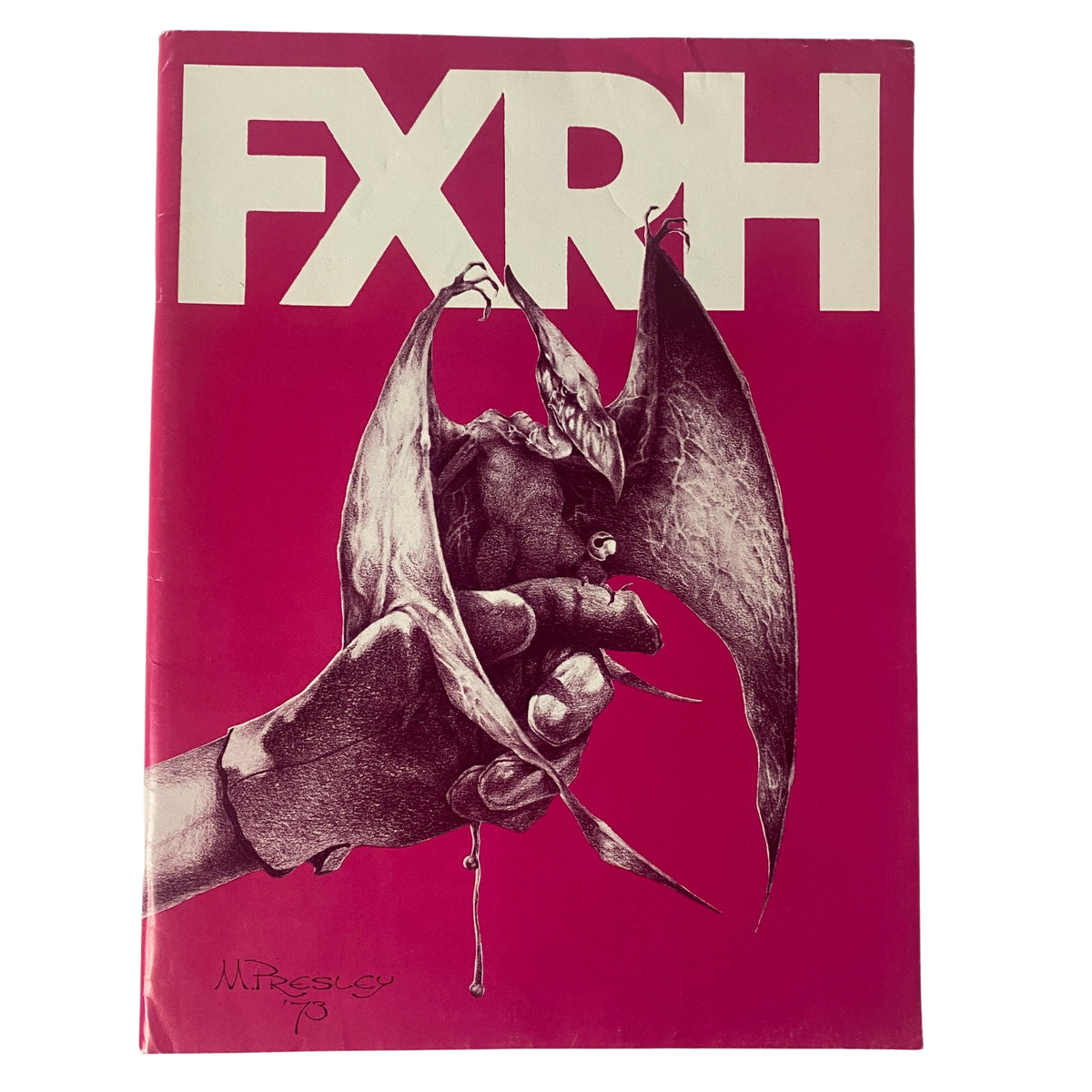 Cover of FXRH Spring 1974 featuring a hand holding a mythical creature, highlighting the special visual effects created by Ray Harryhausen.