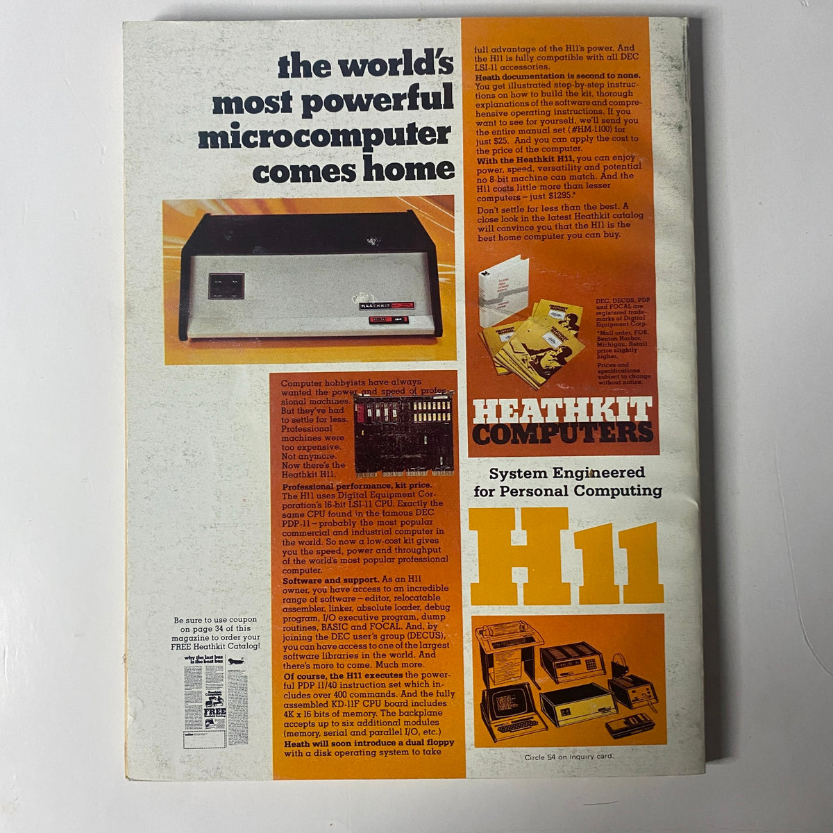 Cover image of Byte Magazine February 1978, Vol 3 No 2, showcasing the H11 microcomputer from Heathkit, emphasizing its significance in personal computing innovation.