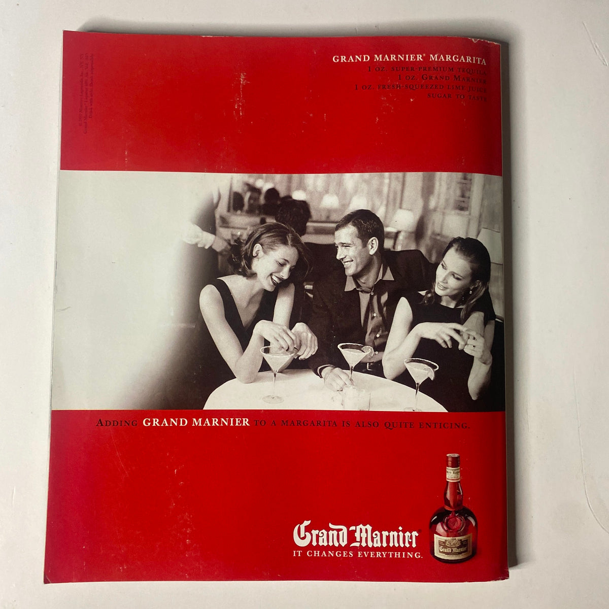 Back cover of Martha Stewart Living Magazine October 1997, featuring an advertisement for Grand Marnier cocktails.