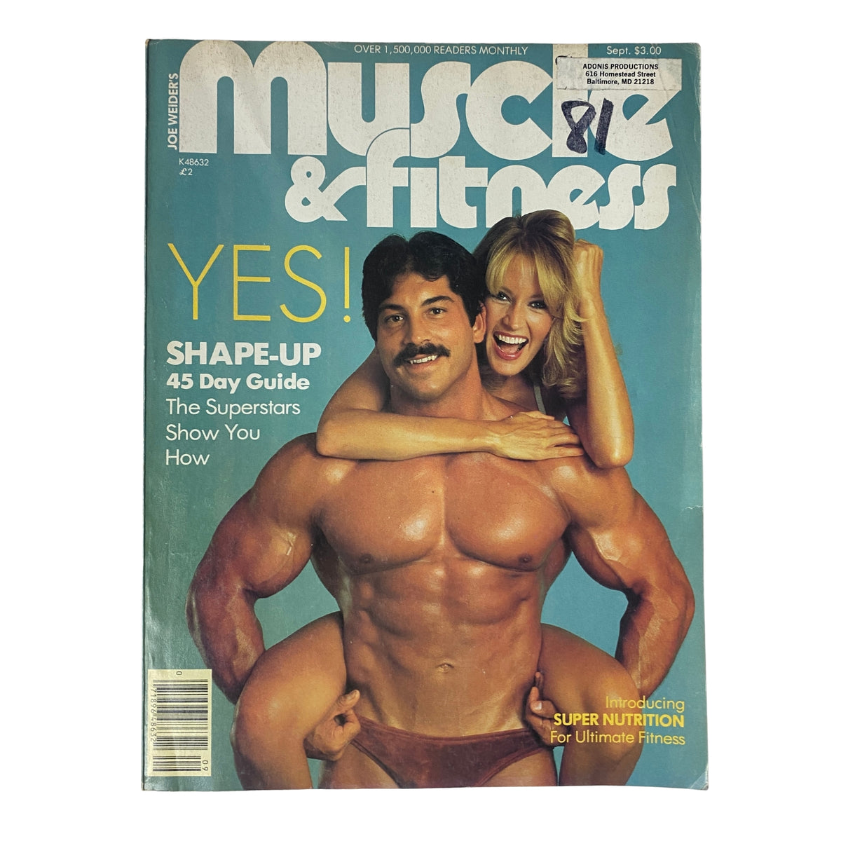 Muscle & Fitness Magazine September 1981 featuring Jesse Logan and Ray Mentzer on the cover, showcasing bodybuilding culture from the early 1980s.