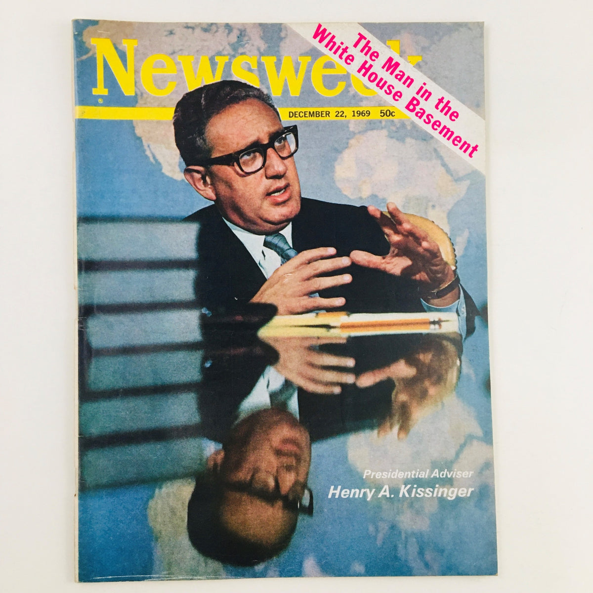 Cover of Newsweek Magazine published on December 22, 1969, featuring Presidential Adviser Henry A. Kissinger, highlighting his influence in U.S. politics.