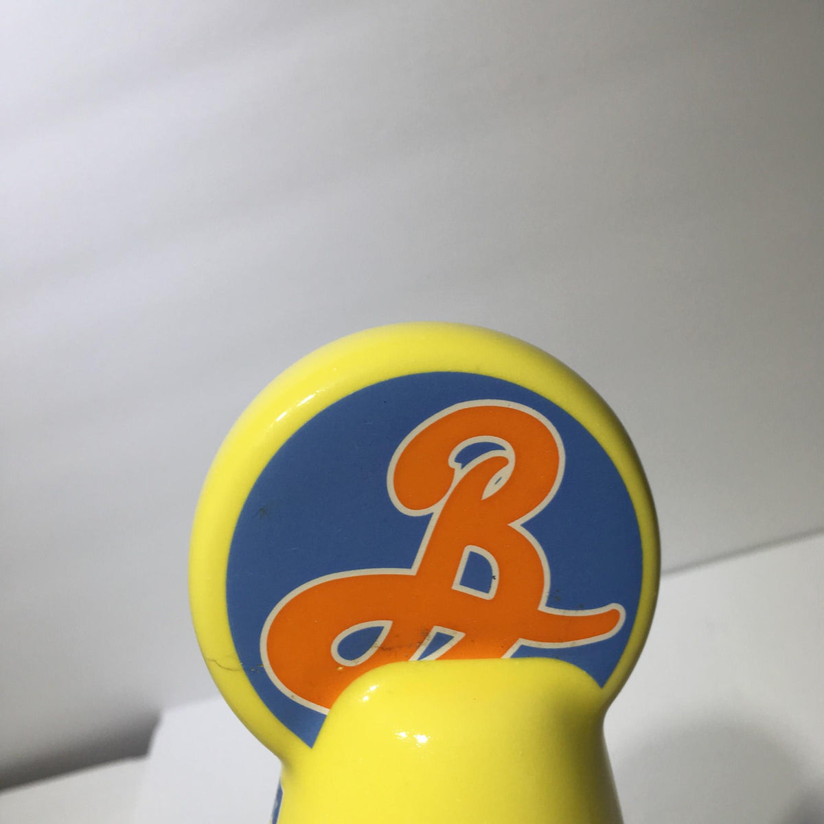 Vintage Brooklyn Summer Ale beer tap handle top view showcasing colorful logo.