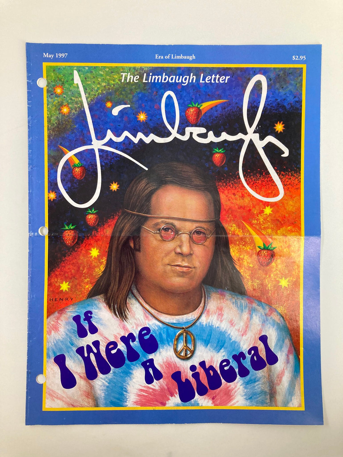 Cover of the Rush Limbaugh Letter Newsletter Magazine from May 1997, titled 'If I Were A Liberal', featuring a colorful illustration and the iconic signature of Rush Limbaugh.
