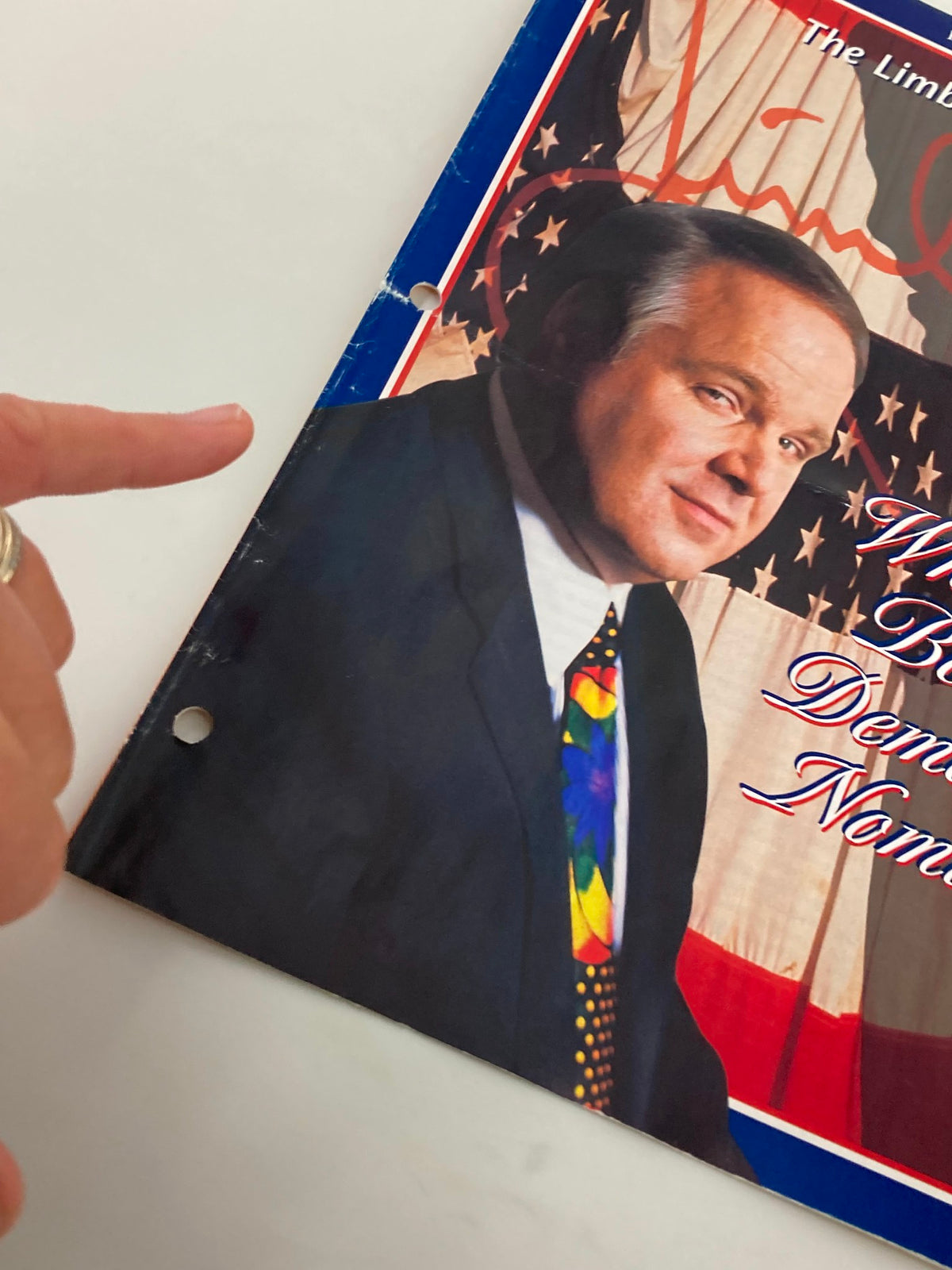 Cover of Rush Limbaugh Letters Newsletter Magazine from August 1996 featuring political themes and illustrations related to the Democratic nominee.