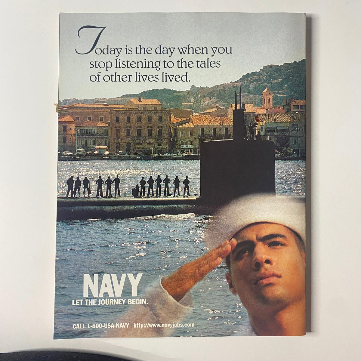 Back cover of Muscle & Fitness Magazine June 1998 Vol 59 No. 6 featuring an advertisement for the Navy, encouraging readers to pursue a career.