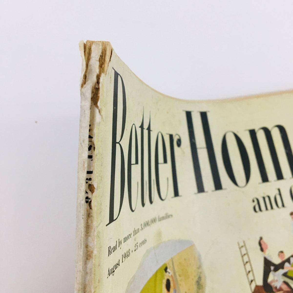 Edge of Better Homes & Gardens Magazine August 1948, showcasing the title prominently along with indications of its popularity in homes across America.