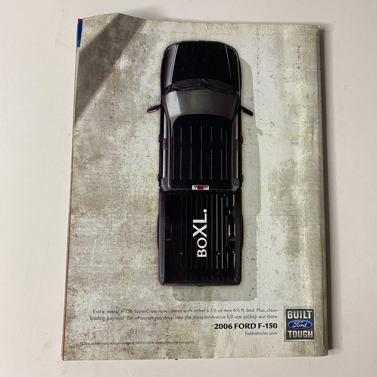 Back cover of Muscle & Fitness Magazine April 2006 Vol 67 No. 4 featuring an advertisement for the 2006 Ford F-150 truck.