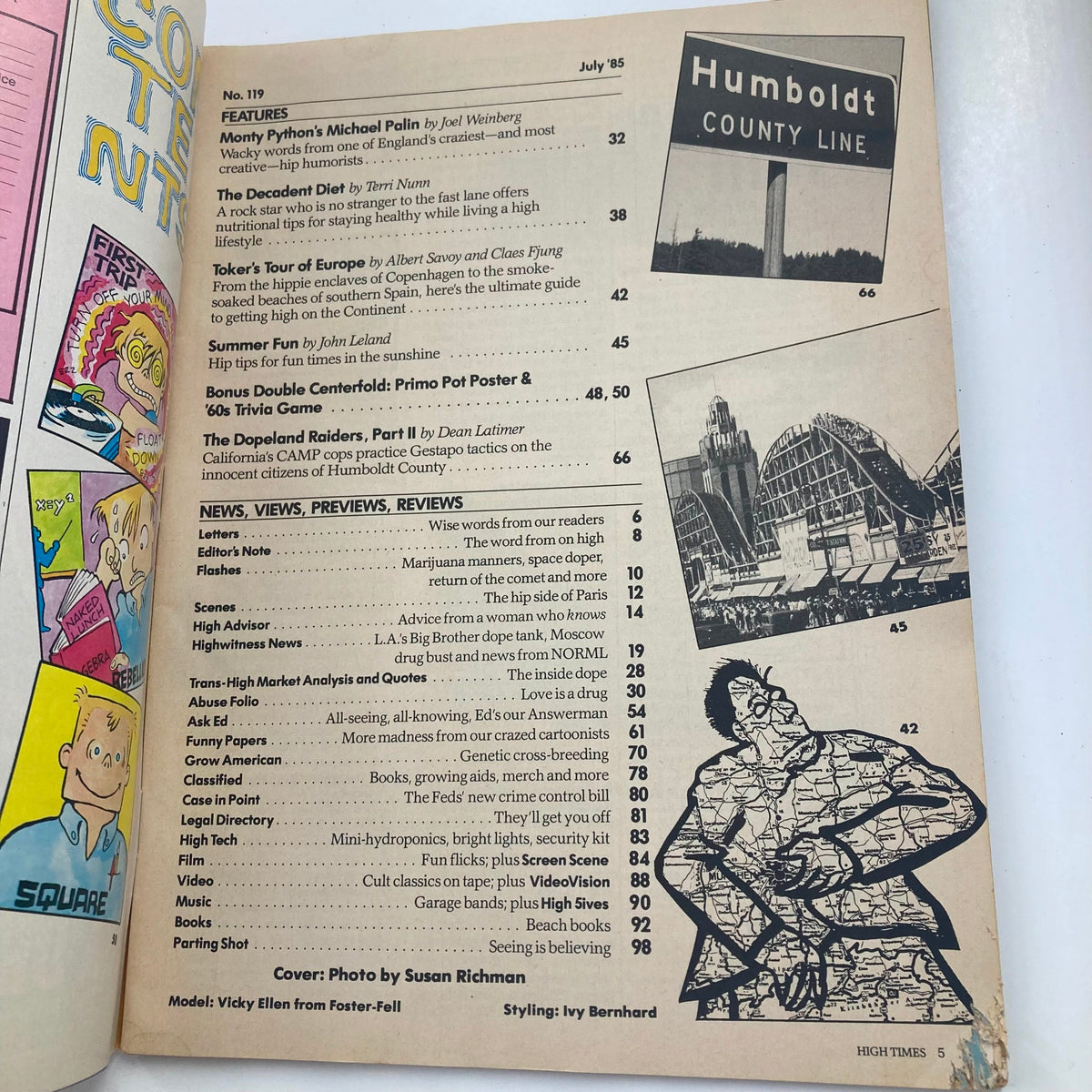 Vintage High Times Magazine July 1985 #119 Toker's Tour of Europe No Label