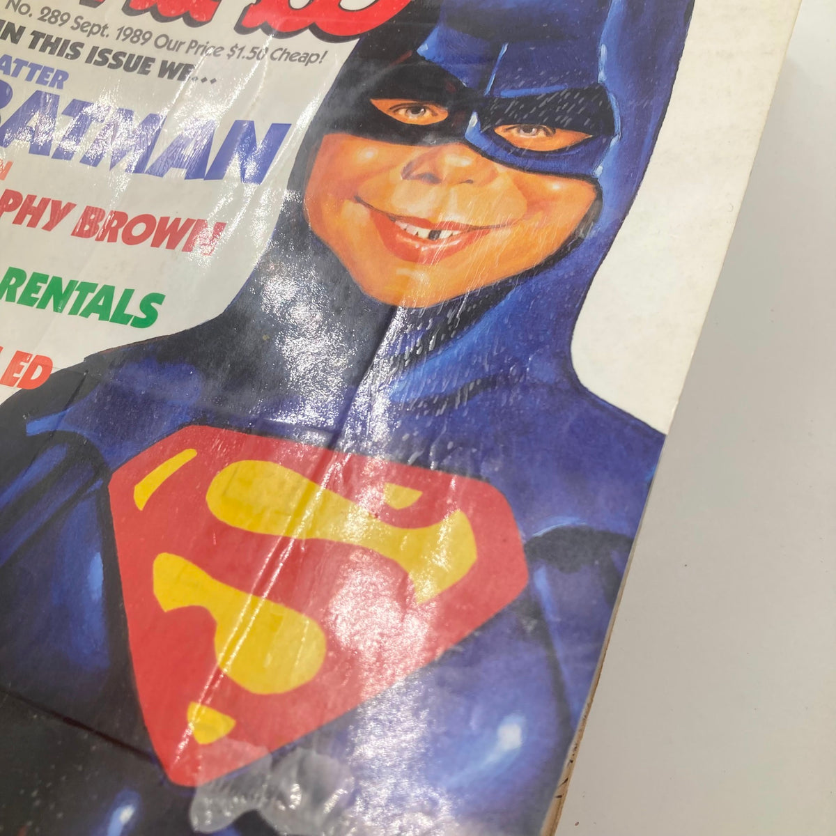 Close-up of the cover of Mad Magazine September 1989 No. 289 highlighting 'Batter Batman 2.0' and the magazine's humoristic title.