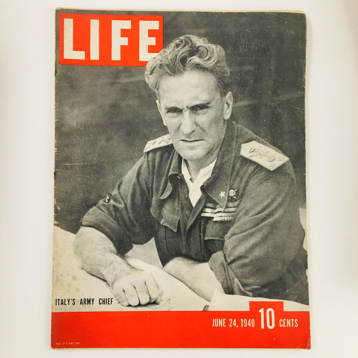Life Magazine June 24 1940 Italy Army Chief Rodolfo Graziani Historical Collectible