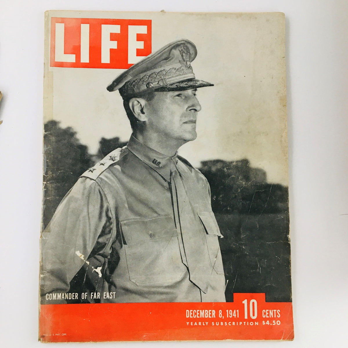 Life Magazine December 8 1941 Featuring Commander of Far East - Vintage Military History Collectible
