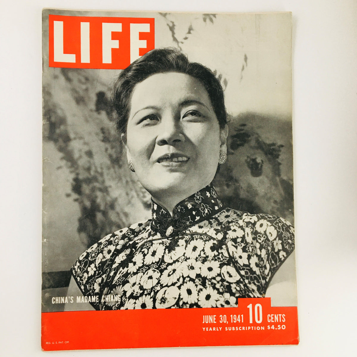 VTG Life Magazine June 30 1941 cover featuring a photograph of China's Madame Chiang, showcasing her elegance and significance in pre-World War II history.