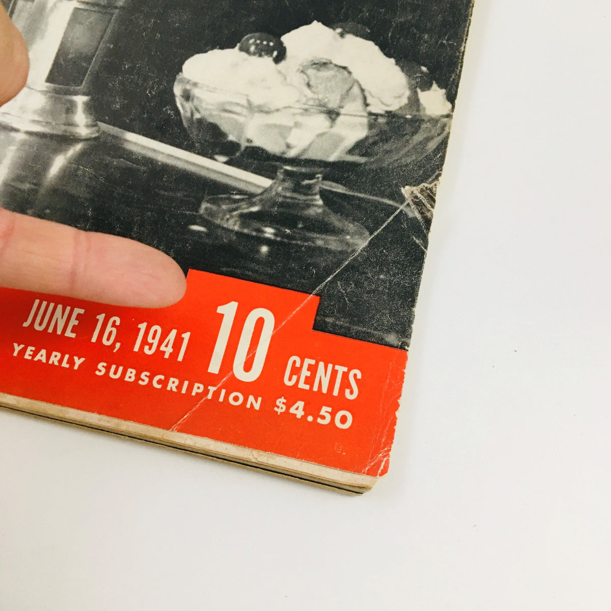VTG Life Magazine June 16 1941 cover detail highlighting the magazine's date and price, capturing a piece of 1940s publishing.