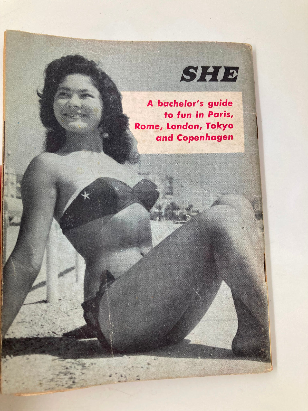 Vintage She Magazine April 1957 A Revealing Photo Report of Sin Cities No Label