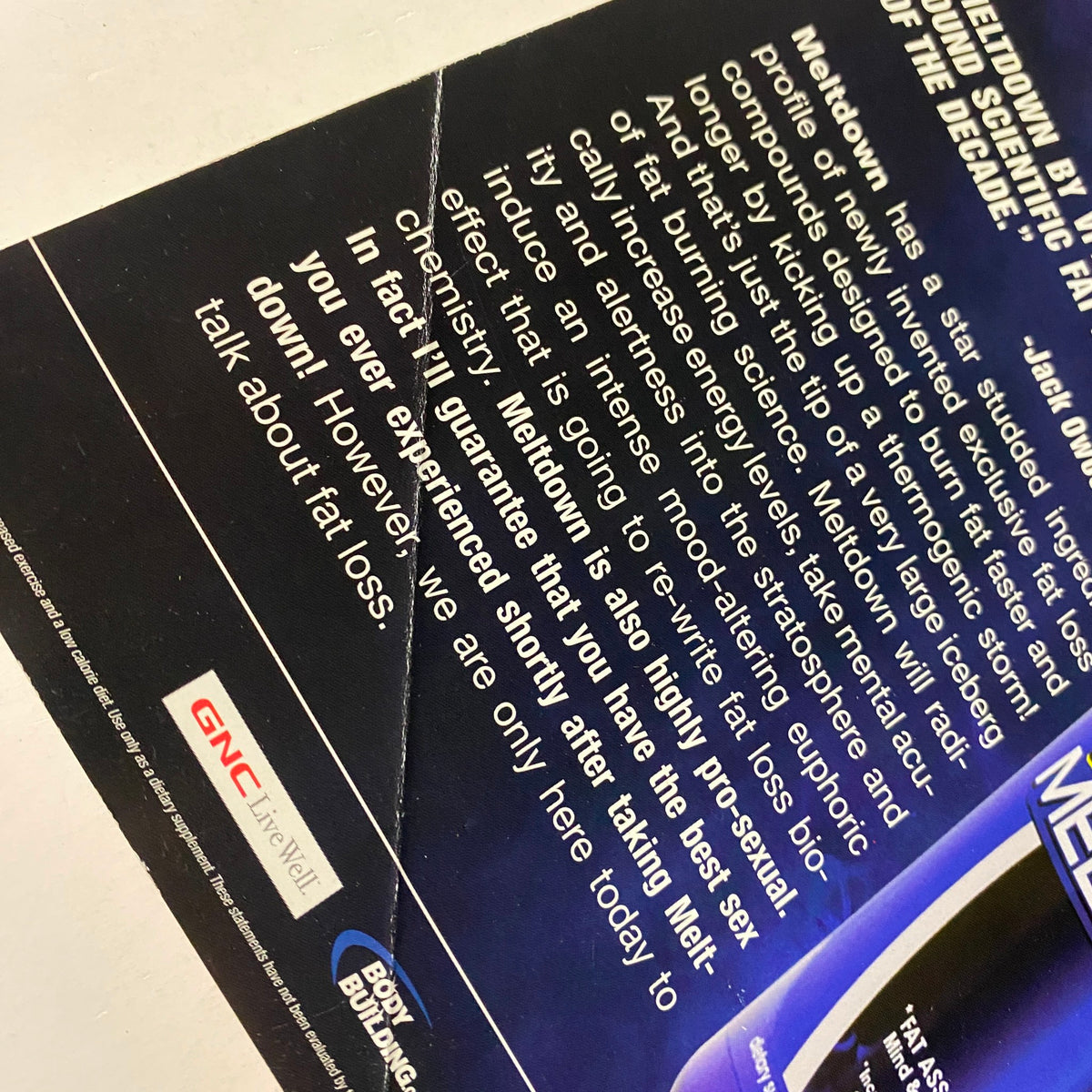 MuscleMag International Magazine May 2008 No. 312 page highlighting the VPX Meltdown product for radical fat loss innovation.