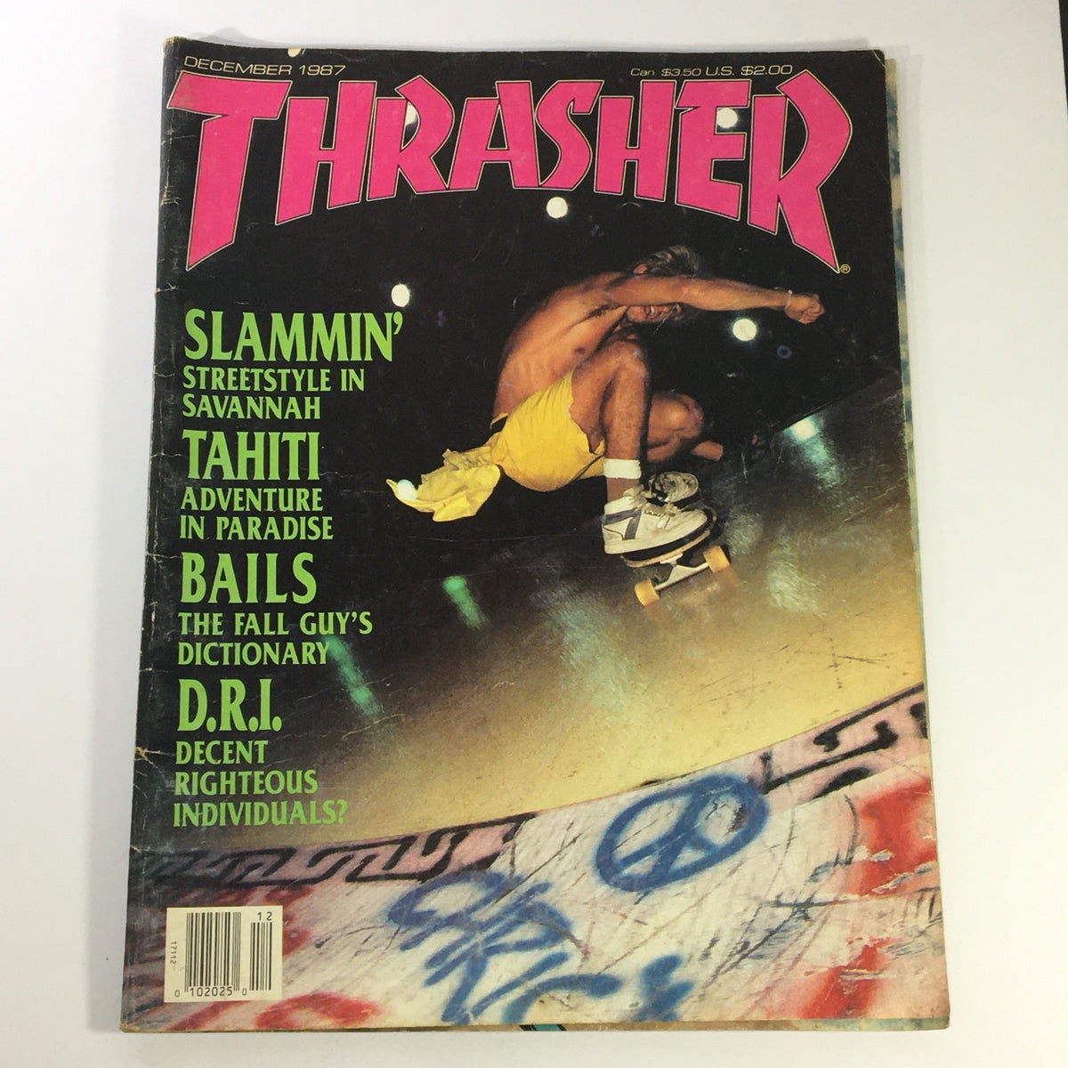 Thrasher Magazine December 1987 - Streetstyle in Savannah / Tahiti Adventure