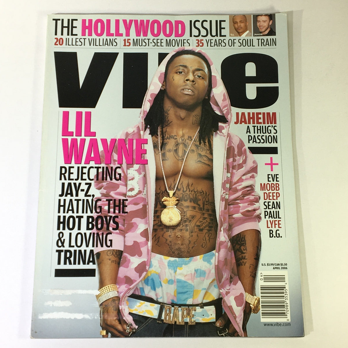 VIBE Magazine, April 2006: Featuring Lil Wayne, Jay-Z, Mobb Deep, and Justin Timberlake on the cover