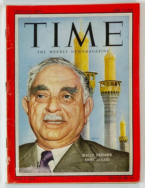 Vintage Time Magazine June 17 1957 Vol 69 #24 Iraq's Premier Nuri As-Said