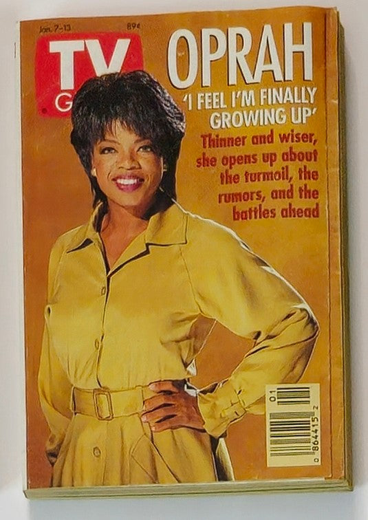 Cover of TV Guide Magazine dated January 7, 1995 featuring Oprah Winfrey with the headline "I Feel I'm Finally Growing Up". This vintage magazine reflects a significant moment in television history.