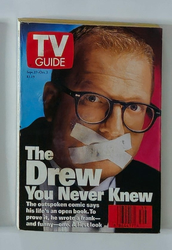 TV Guide Magazine September 27 1997 featuring Drew Carey on the cover, highlighting the theme 'The Drew You Never Knew'