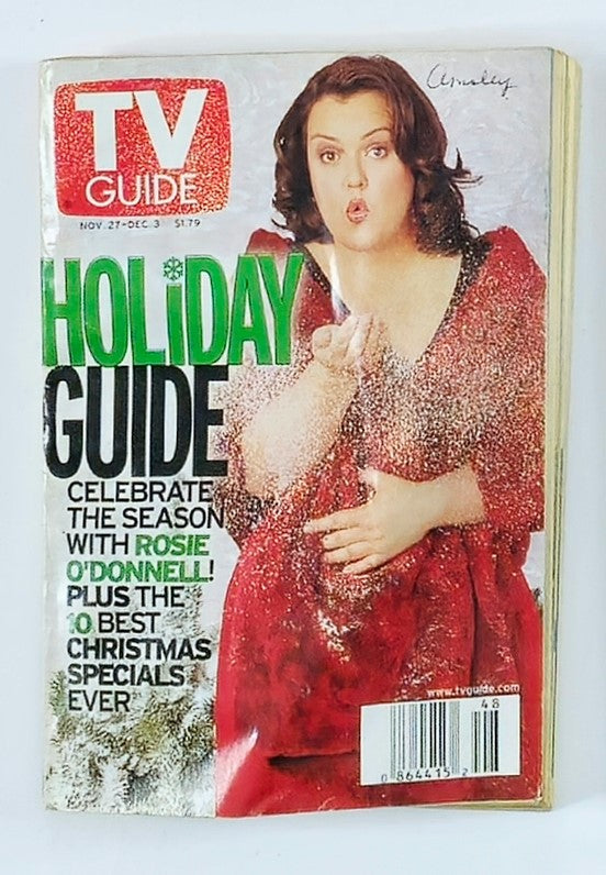 TV Guide Magazine November 27 1999 featuring Rosie O'Donnell on the cover in a festive setting, promoting the Holiday Guide and highlighting the best Christmas specials.