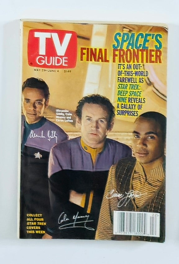 TV Guide Magazine May 29 1999 featuring Alexander Siddig on the cover, highlighting Space's Final Frontier with a focus on Star Trek: Deep Space Nine and cast members.