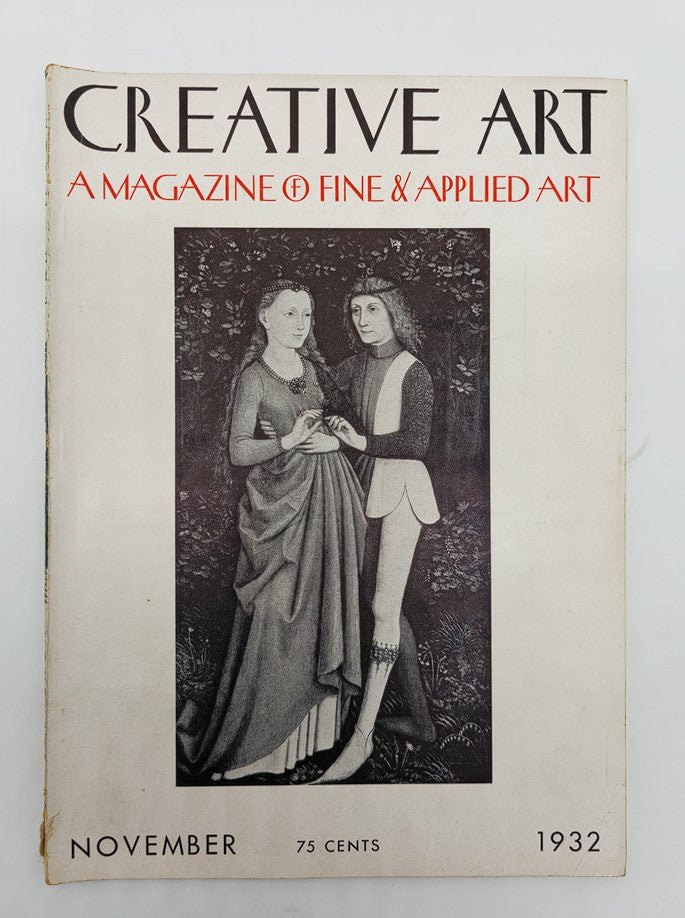 Cover of VTG Creative Art Magazine November 1932 titled 'The Two Lovers', showcasing two figures in an artistic pose against a dark background.