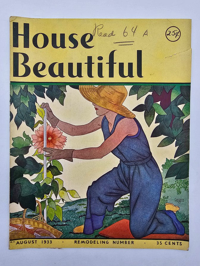 House Beautiful Magazine August 1933 Vol 74 #2 A Terrace Pool