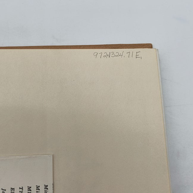 Back cover of VTG Horizon Magazine of Art, May 1959, Vol 1 #5 with faint markings and an embossed design.