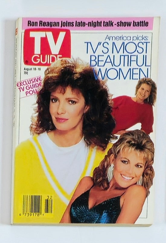 Cover of TV Guide Magazine dated August 10, 1991 featuring Vanna White, Jaclyn Smith, and a vibrant design highlighting 'TV's Most Beautiful Women'.