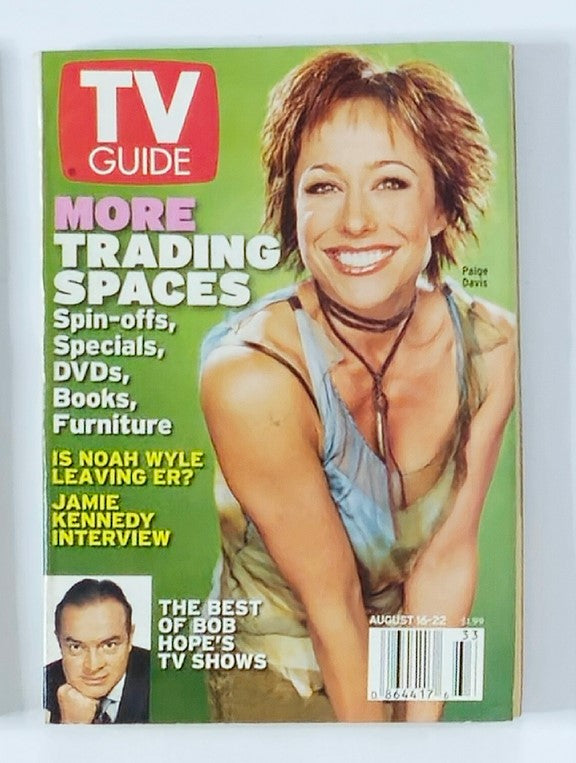 TV Guide Magazine August 16, 2003 featuring Paige Davis on the cover, highlighting 'More Trading Spaces' and notable television content of the era.