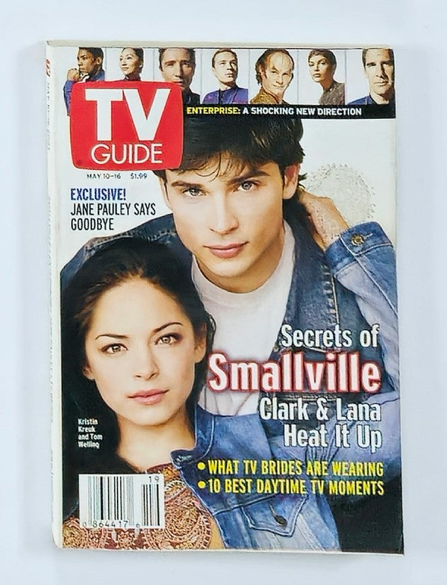 TV Guide Magazine May 10 2003 featuring Kristin Kreuk and Tom Welling on the cover, showcasing insights into the popular TV series Smallville and its cultural impact.