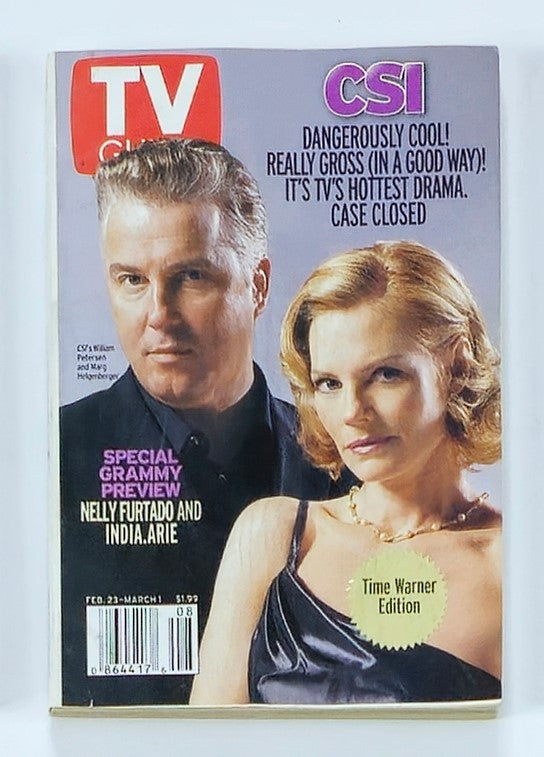 TV Guide Magazine February 23 2002 featuring William and Marg Rochester on the cover, highlighting the era of early 2000s television entertainment.