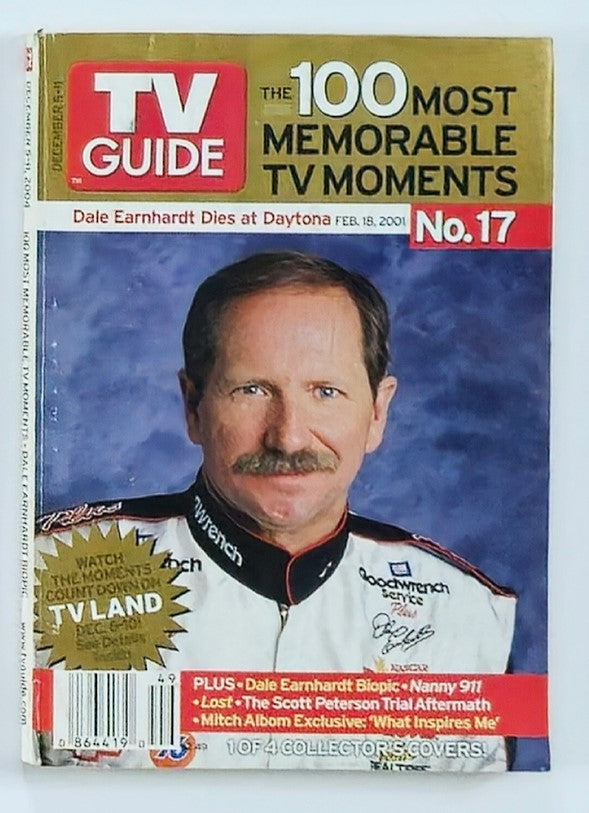 TV Guide Magazine December 5, 2004 featuring Dale Earnhardt, showcasing the Western NY State Edition with a cover story on NASCAR and memorable moments in television.