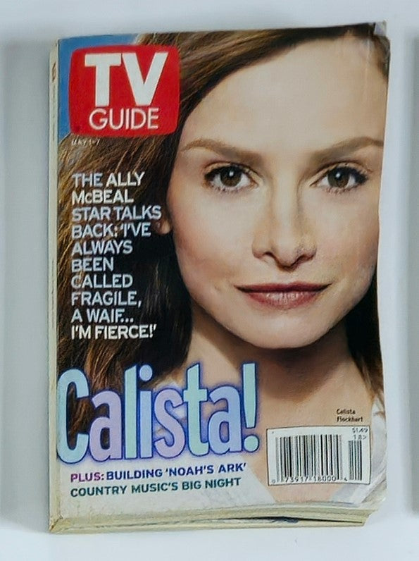TV Guide Magazine cover from May 1, 1999, featuring Calista Flockhart as Ally McBeal, highlighting her quote about being called fragile and fierce. A collectible piece of TV history.