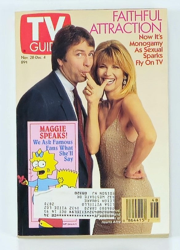 TV Guide Magazine November 28 1992 Markie Post and John Ritter NY Metro Ed.