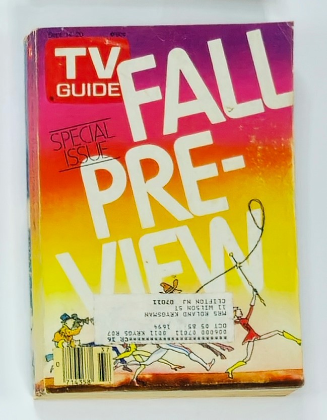 Cover of TV Guide Magazine September 14, 1985 Fall Preview Issue NY Metro Edition, featuring vibrant colors and retro graphics highlighting the fall television lineup.