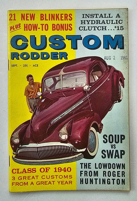 VTG Custom Rodder Magazine September 1960, Volume 7, No. 3, featuring a classic car and the headline 'Soup vs Swap'. Brightly colored cover showcasing automotive culture from the mid-20th century.