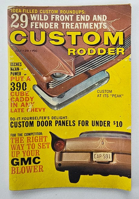 Vintage Custom Rodder Magazine July 1962 Vol 11 No 1 Custom At Its Peak No Label