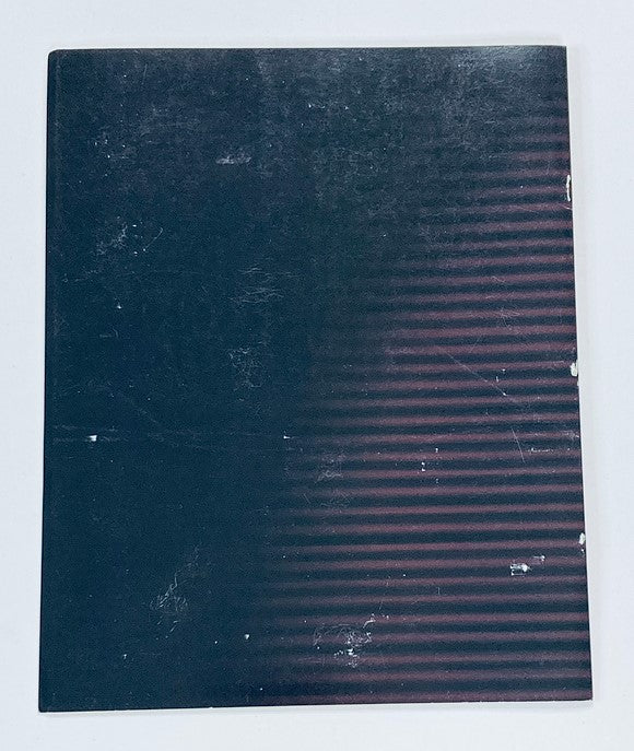 Back cover of the 1988 Dodge Dynasty Dealer Showroom Sales Brochure Guide Catalog, showcasing a simple dark design with striped accents.
