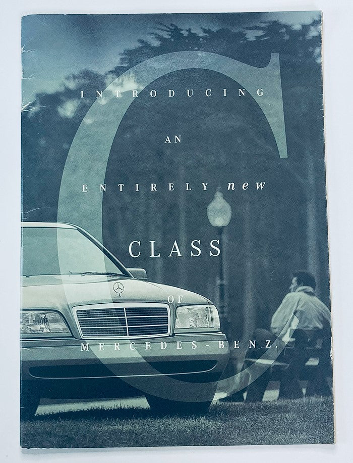 1994 Mercedes Benz Class - C Dealer Showroom Sales Brochure Guide Catalog showcasing the new class of Mercedes Benz with an elegant car image.