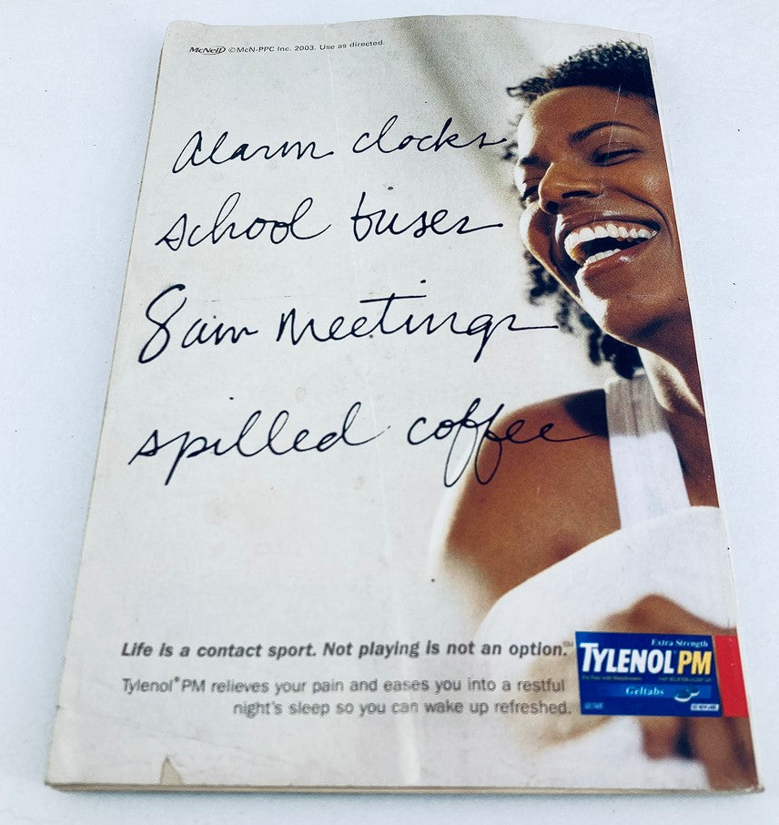 Back cover of the TV Guide Magazine June 21 2003, featuring an advertisement for Tylenol PM and showcasing the magazine's nostalgic appeal.