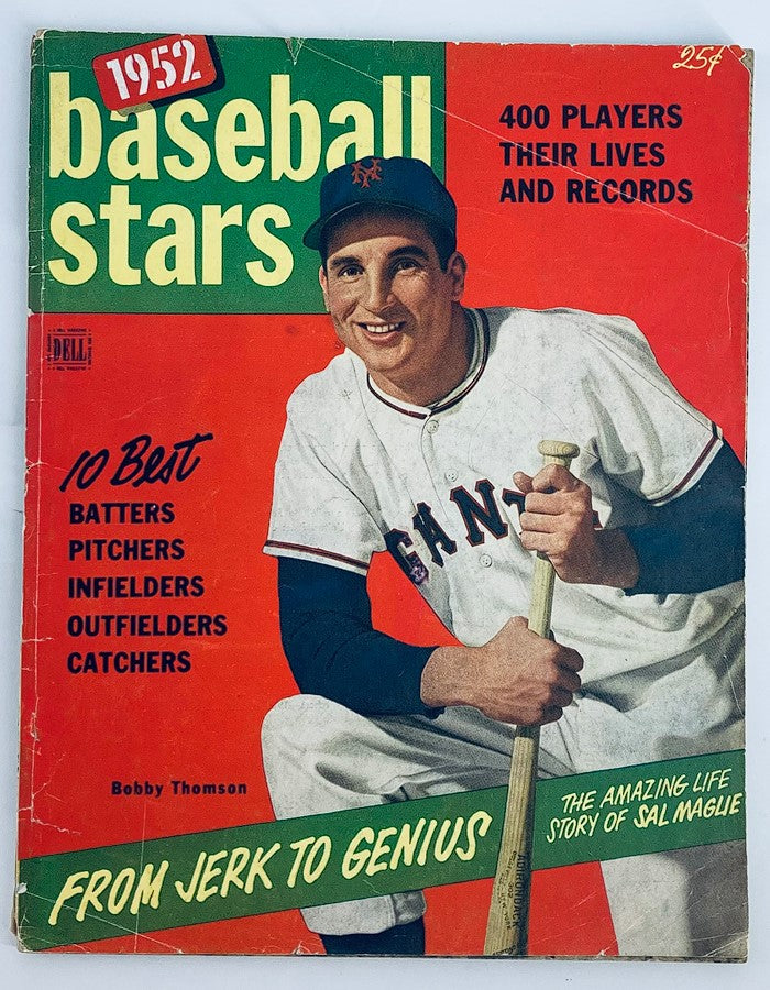 VTG Basketball Stars Magazine 1952 Bobby Thomson Cover, showcasing a vintage design featuring the iconic player, perfect for collectors and basketball enthusiasts.